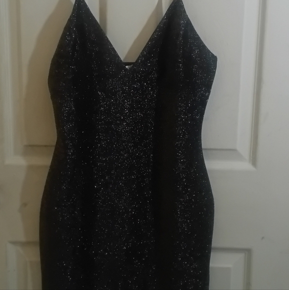 Black Spaghetti Lolita Layered Straps Elegant Dress Shimmering